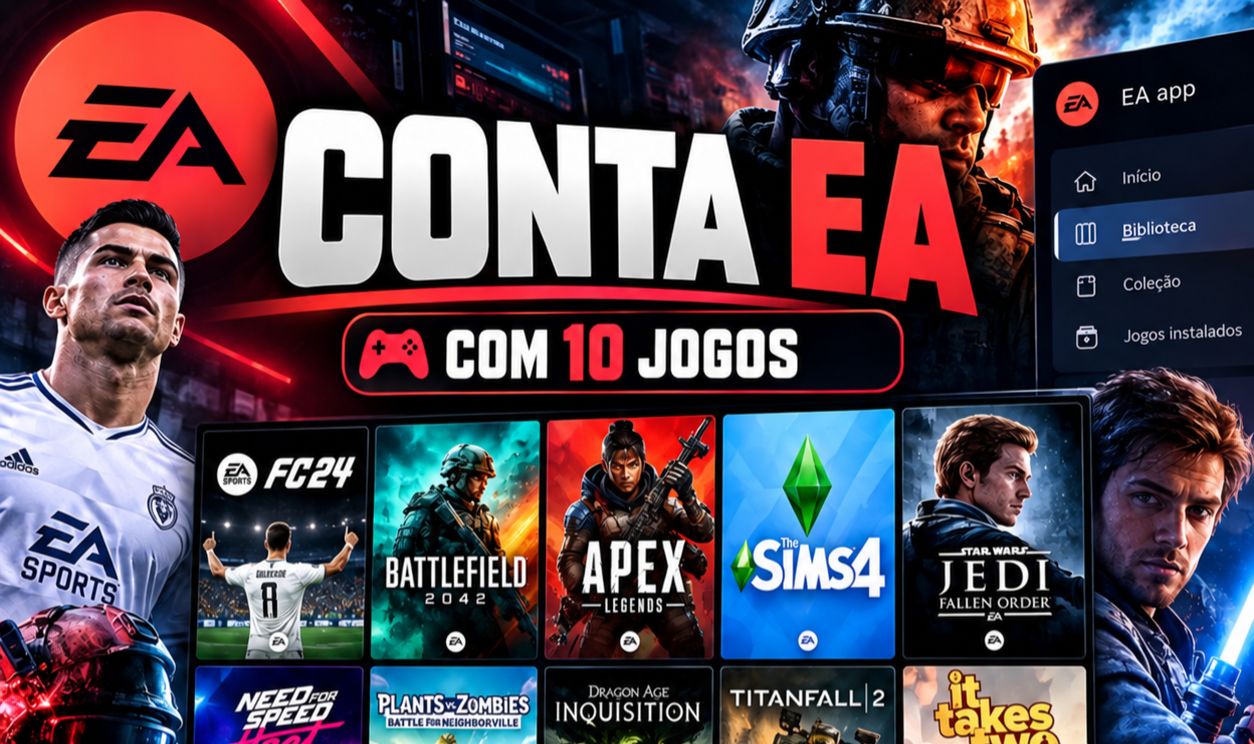 Conta EA com 10 jogos