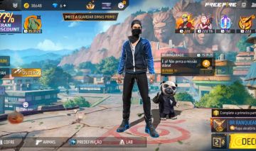 CONTA BÁSICA DE FREE FIRE COM SOMBRA ROXA
