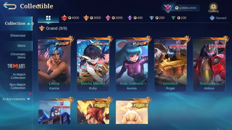 CONTA COLECIONADOR EXALTADO 3 COM 400 SKINS