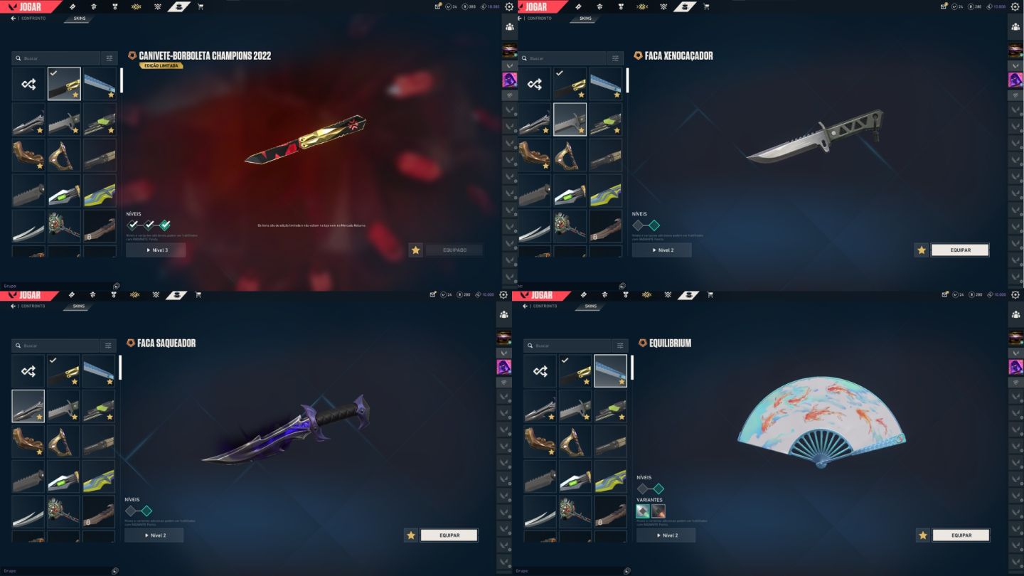 CONTA COM PACOTE CHAMPIONS 2022 E MUITAS SKINS / PRECO NEGOCIAVEL