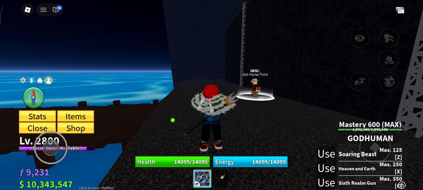 CONTA DE BLOX FRUITS Lvl 2800 + Ghm + 2 a 4 Frutas Miticas (olhe a descrição)