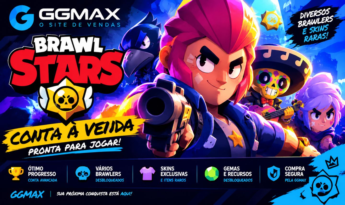 CONTA BRAWL STARS À VENDA | CONTA COMPLETA 65K 104 BRAWLERS