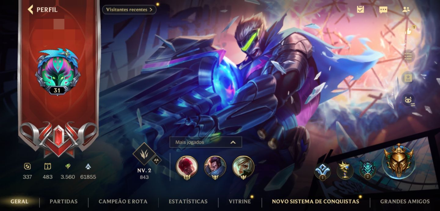 Conta ótima para upar!!!