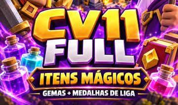 Clash of Clans CV11 Full + Itens Mágicos, Gemas e Medalhas de Liga