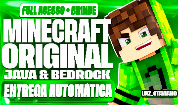 MINECRAFT JAVA+BEDROCK ORIGINAL(FULL ACESSO PERMANENTE)ENTREGA AUTOMATICA+BRINDE