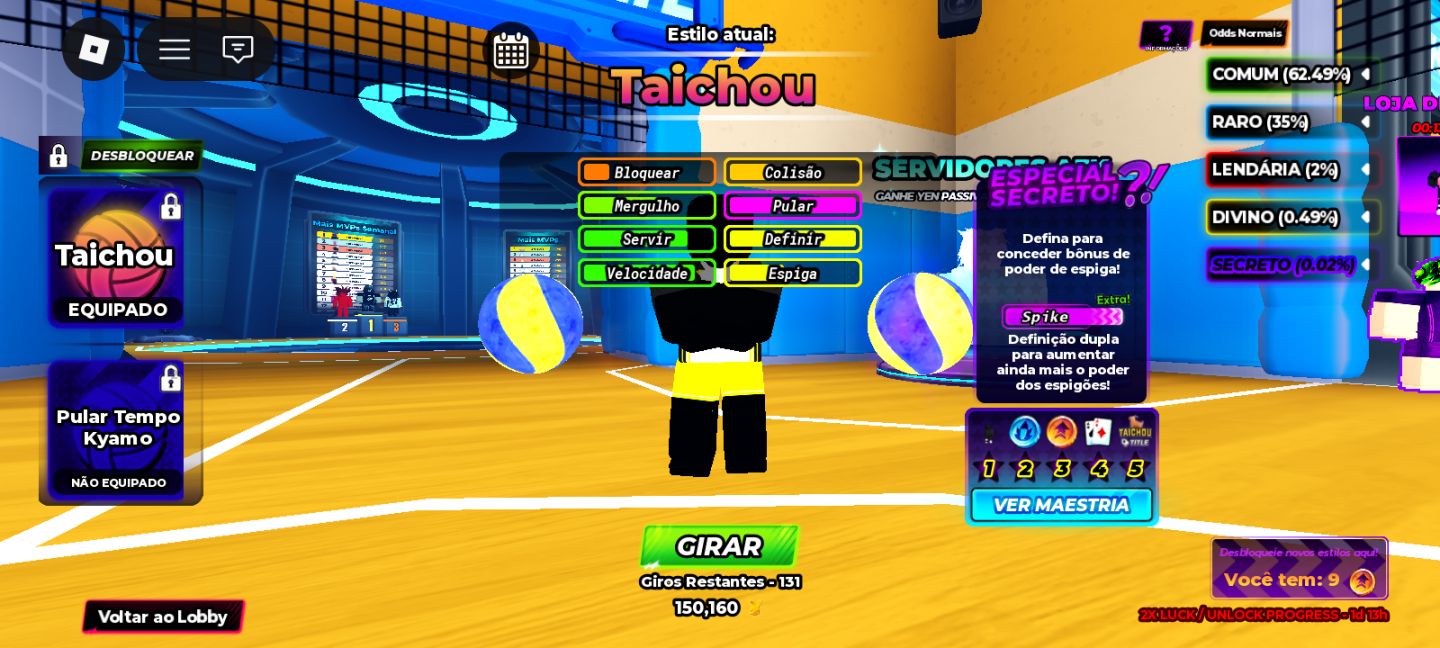 Conta de haikyuu legends com skin de instaplayer