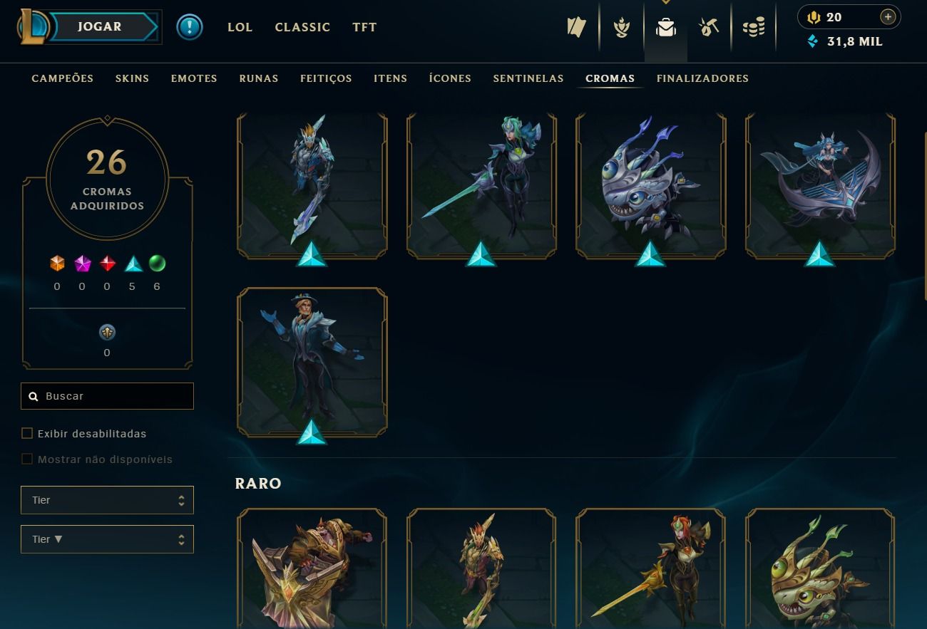 Conta de 2024 - 84 Skins - Lvl 105 - 107 Campeões - 31K de Ea - 26 Cromas