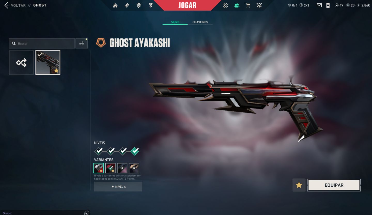 CONTA VALORANT - VARIAS SKINS - RANK GOLD - NVL 266