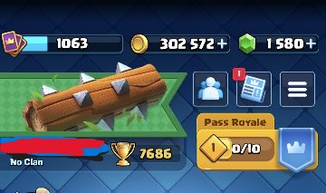 Conta de CLASH ROYALE | +7500 TROFEUS - 1 PASSE