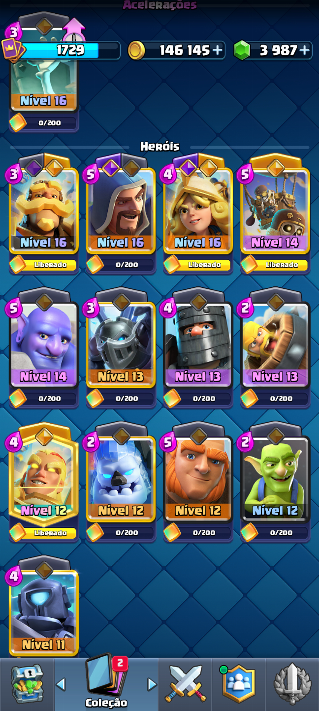 CONTA CLASH ROYALE 12300K TROFÉUS LVL 16