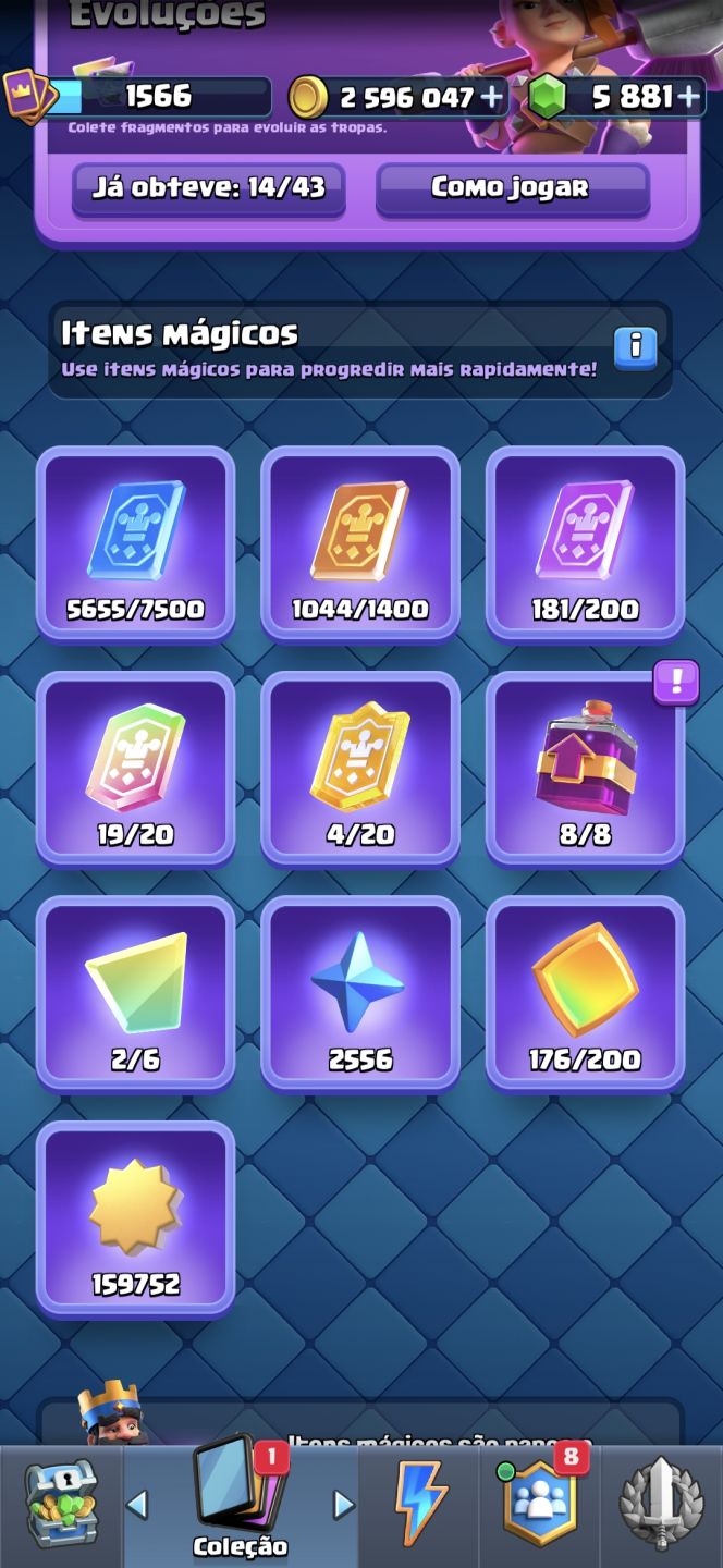 Conta Clash Royale Arena Sazonal