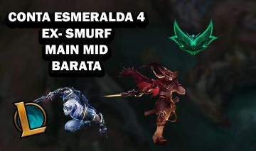 Conta LOL esmeralda IV main mid