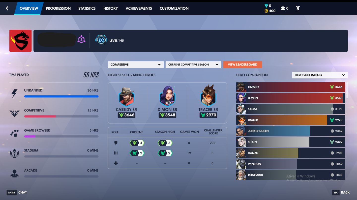 Conta Overwatch, +100 Skins OWL
