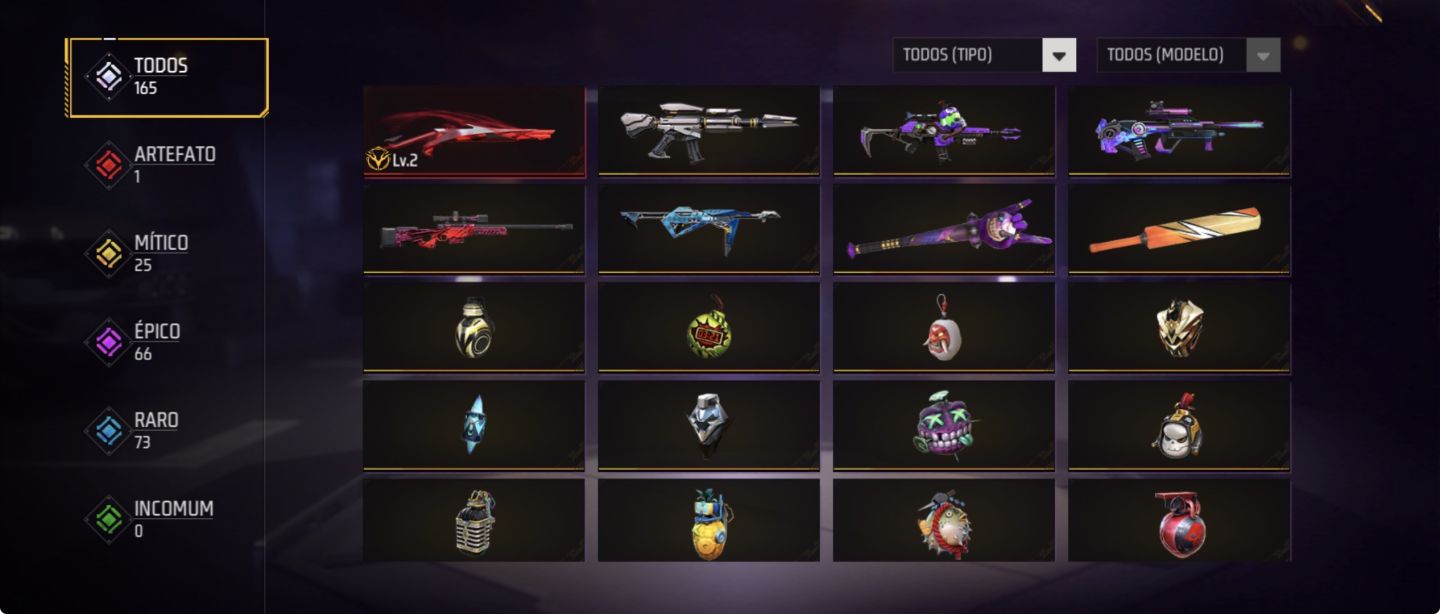 Conta Free Fire Raríssima, Antiga com muito item antigo