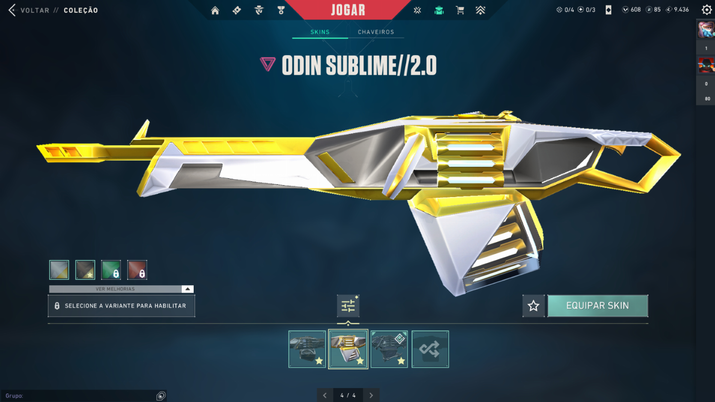 Conta de Valorant, investido R$6050,30 em skins