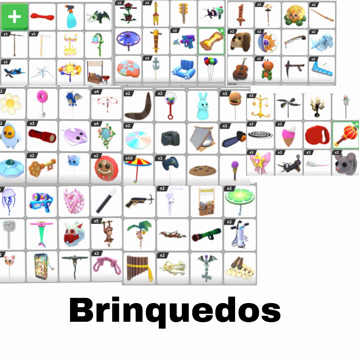 Veículos, carrinho de bebê e brinquedos adopt me