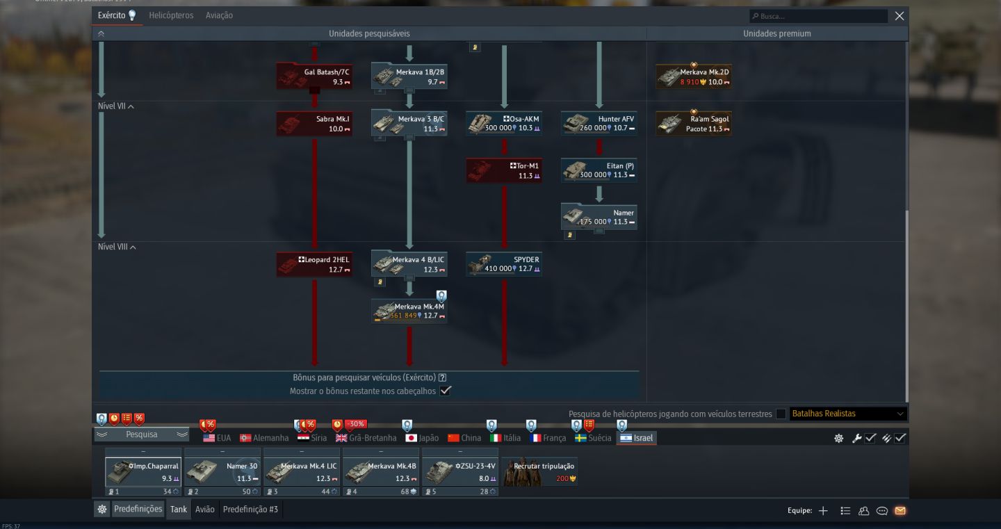 CONTA WAR THUNDER TOP TIER: URRS, UK, ISRAEL, MID TIER: EUA, ALEMANHA, FRANÇA.