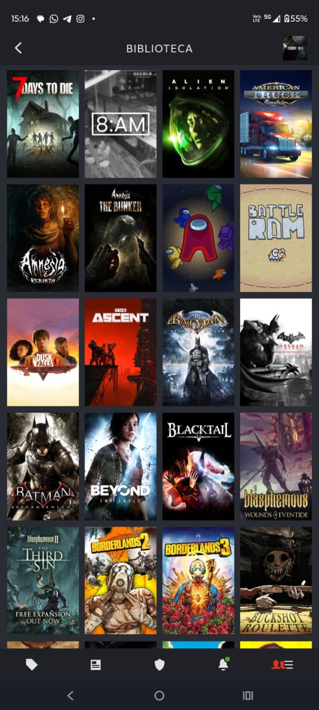 Conta steam offline com 112 jogos