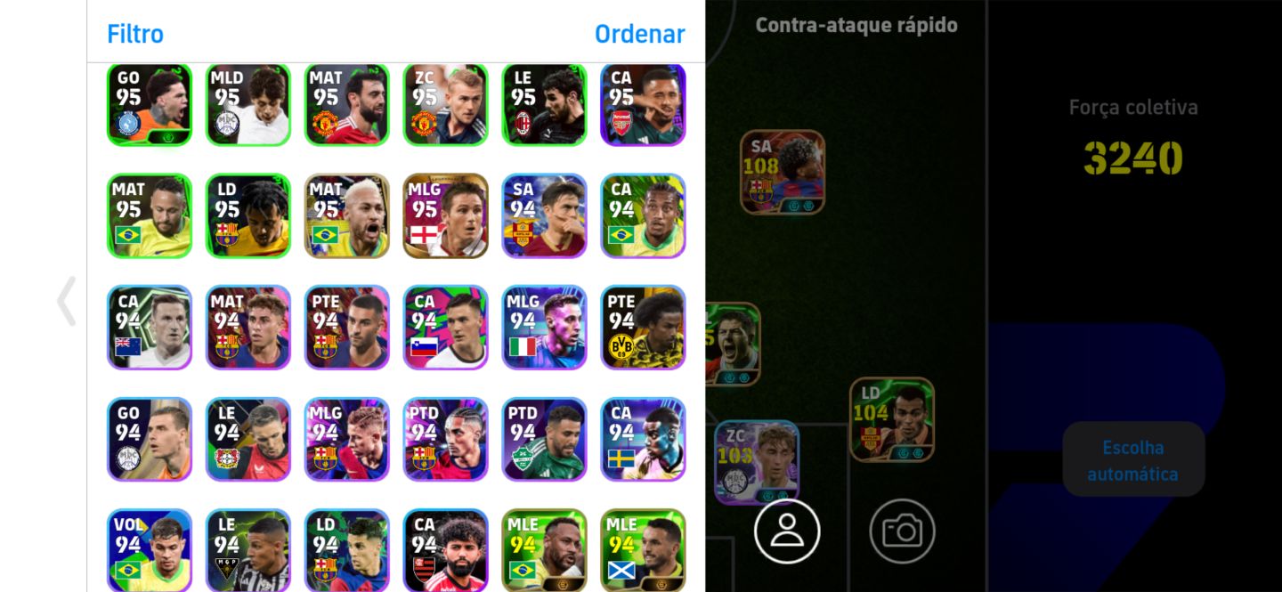 Conta efootball novo Harry Kane, CR7 big time, Yamal big time e Messi big time
