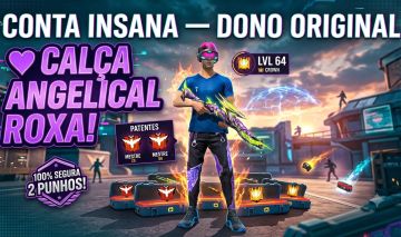 DONO ORIGINAL VENDE: CONTA FREE FIRE ELITE LVL 64 ANGELICAL /DRAGÃO EVOLUTIVO