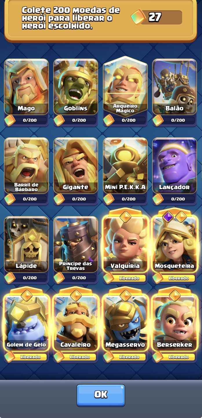 Conta Clash Royale criada desde 2016 e nível máximo