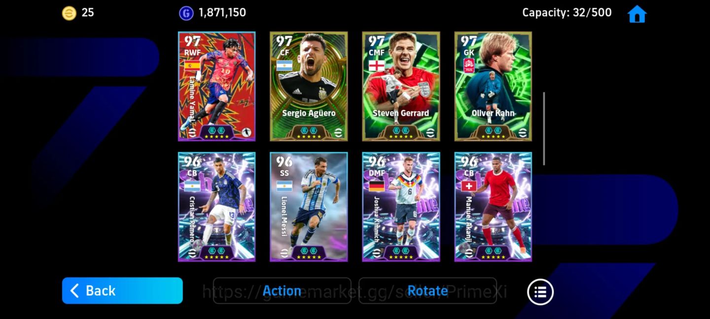 EFOOTBALL 3212 FC | PUYOL 107 | GULLIT 106 | CRUYFF 105 | CR7 104 | SUÁREZ 104