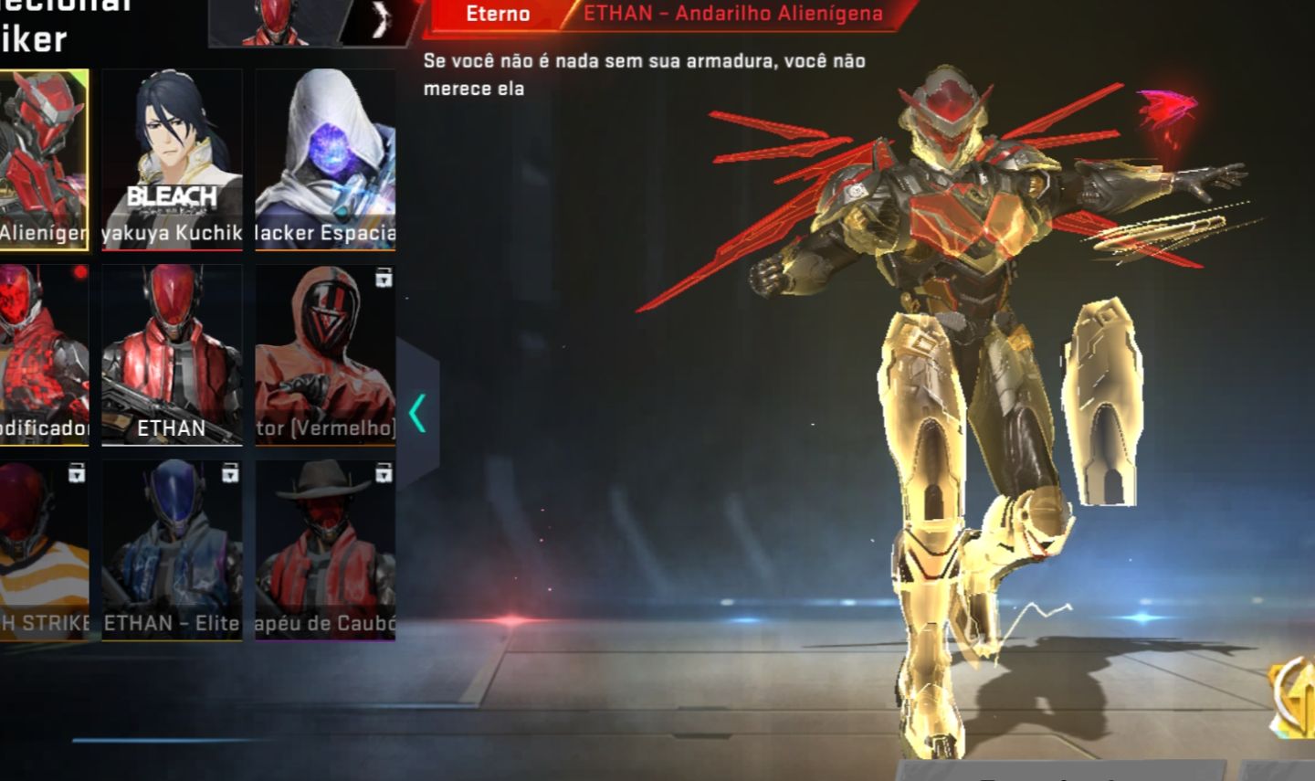 Conta de blood Striker rara como várias skins ultra um personagem eterno
