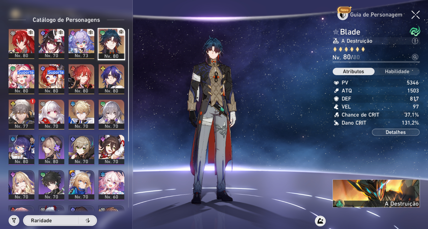 GENSHIN AR 57 COM MAVUIKA E MAIS 13 T5 + STAR RAIL ND 66 COM 11 T5 + ARMAS T5