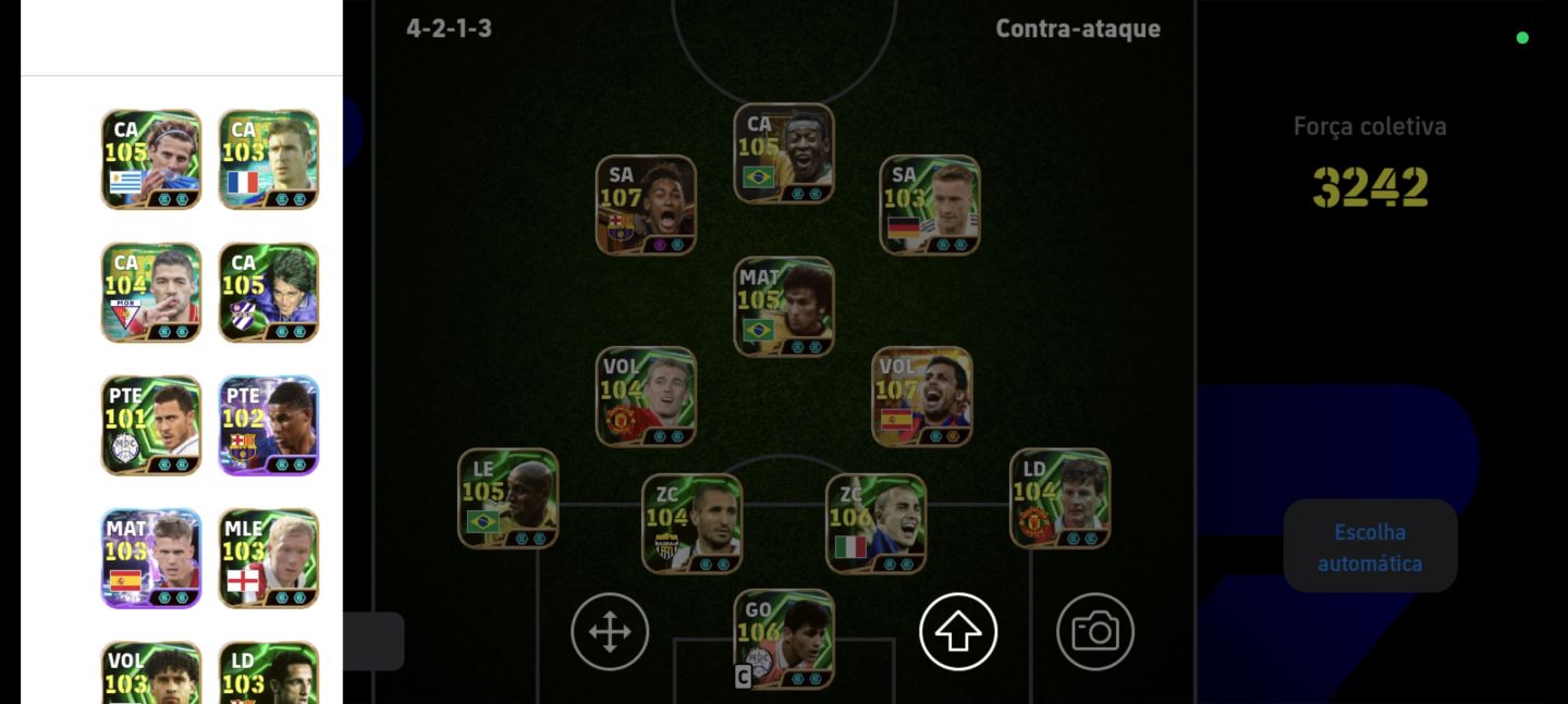 CONTA DE EFOOTBALL MOBILE COM VÁRIOS ÉPICOS