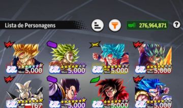 Conta com 8 UL+3 LR DRAGON BALL LEGENDS