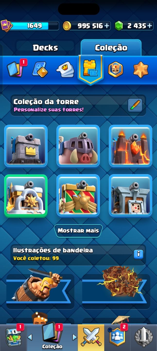 Conta Clash Royale deck full