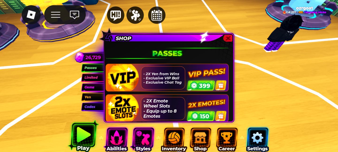 Conta volleybol legends extremamente boa
