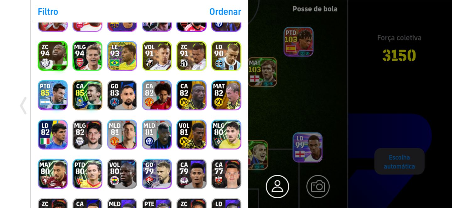Conta eFootball Forte | 4M GP | Vários 100+ | 3150 FC