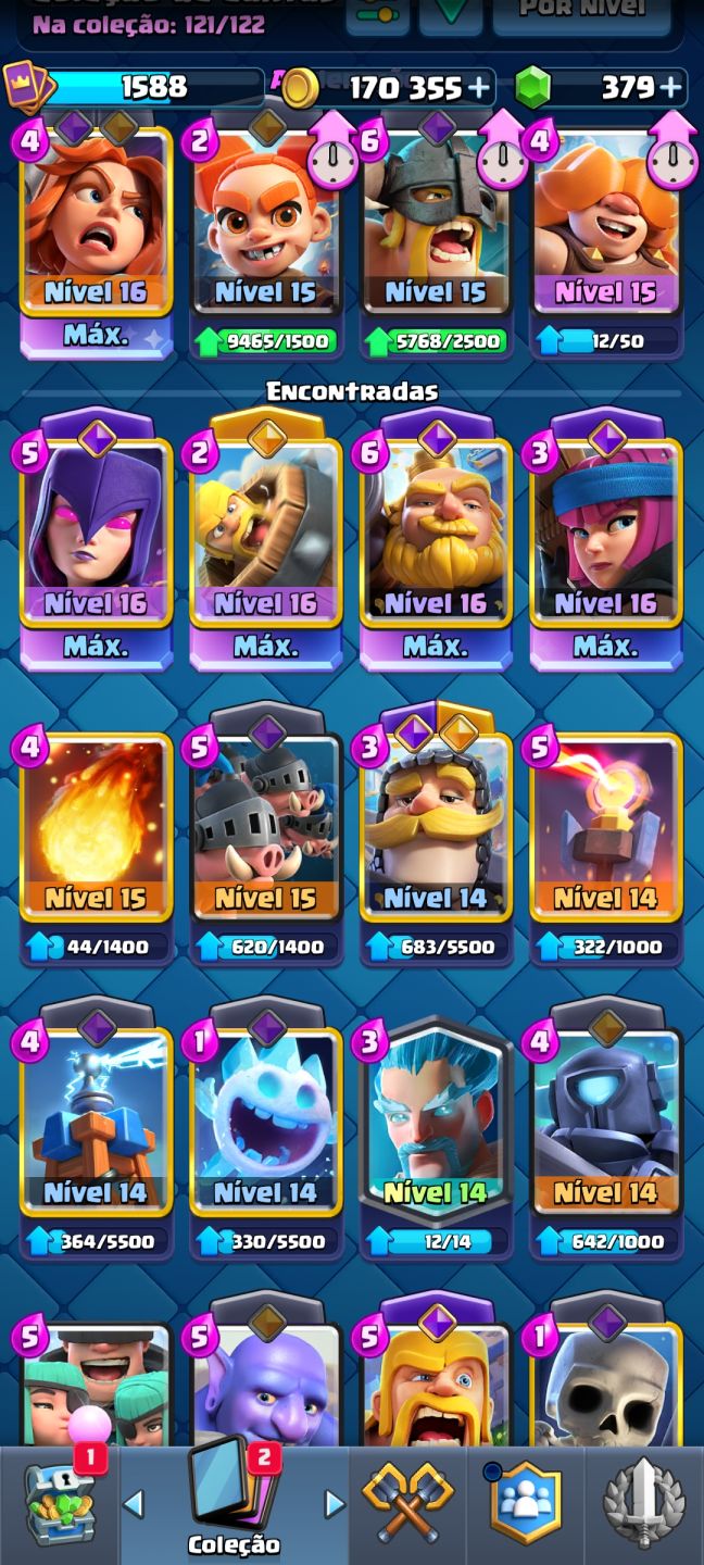 CONTA CLASH ROYALE 12.1K+ TROFÉUS | TORRE LVL 15 | CARTAS LVL 16 | FULL ACESSO