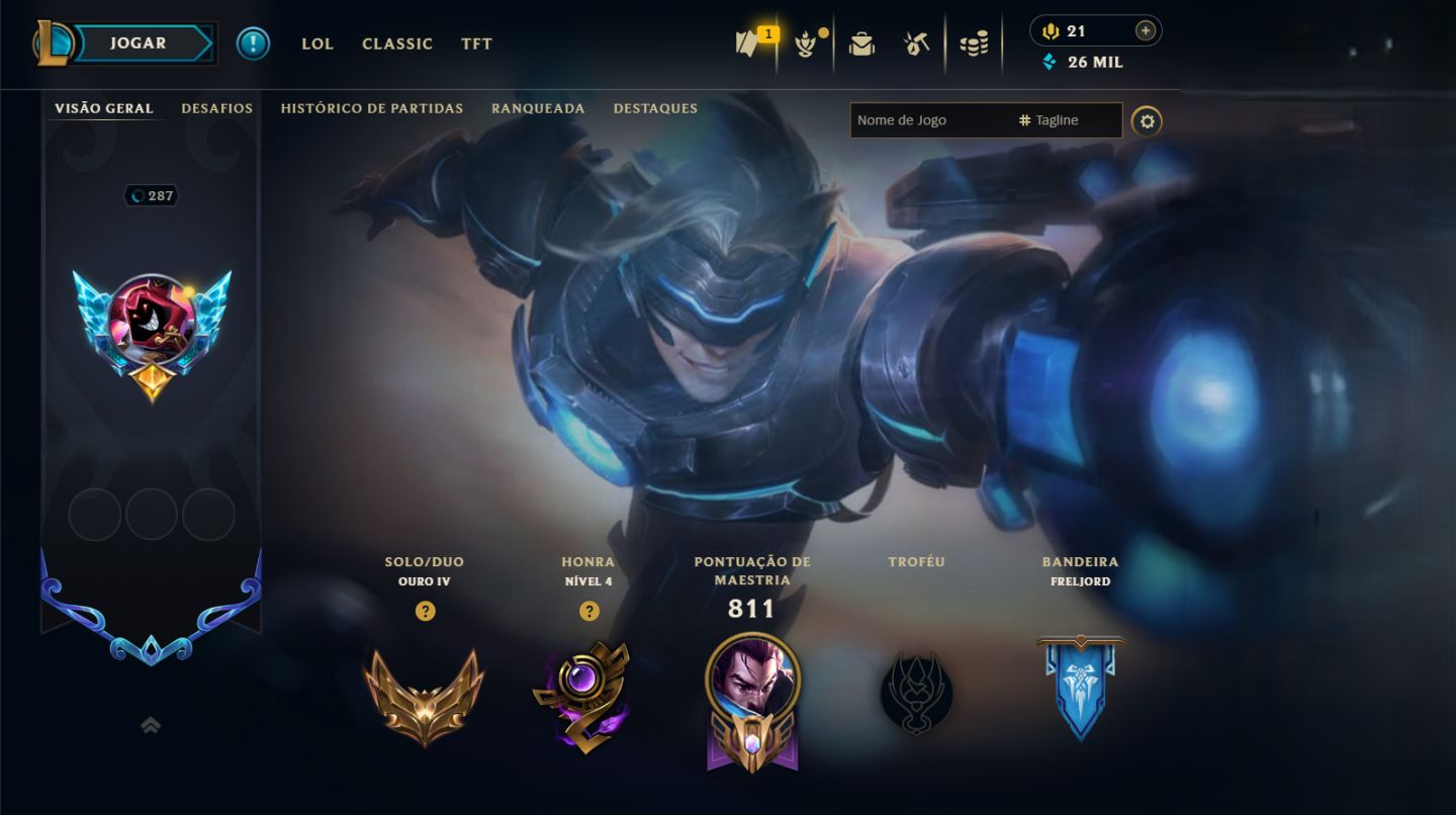 Conta lol/vava com skins e todos o champions Full acesso