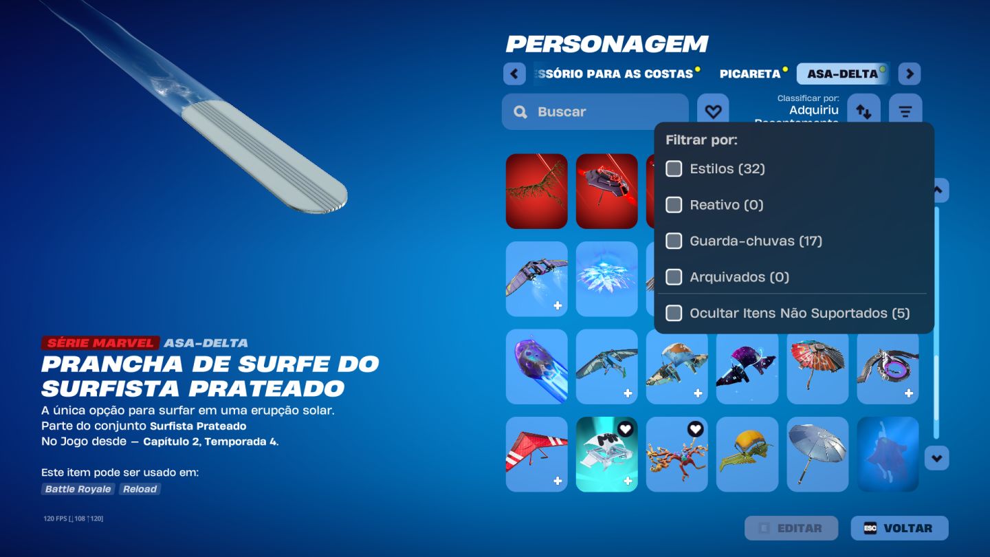 Fortnite 115 Skins, Machado Leviatã, Neymar, Lara Croft e 6 Passes Completos