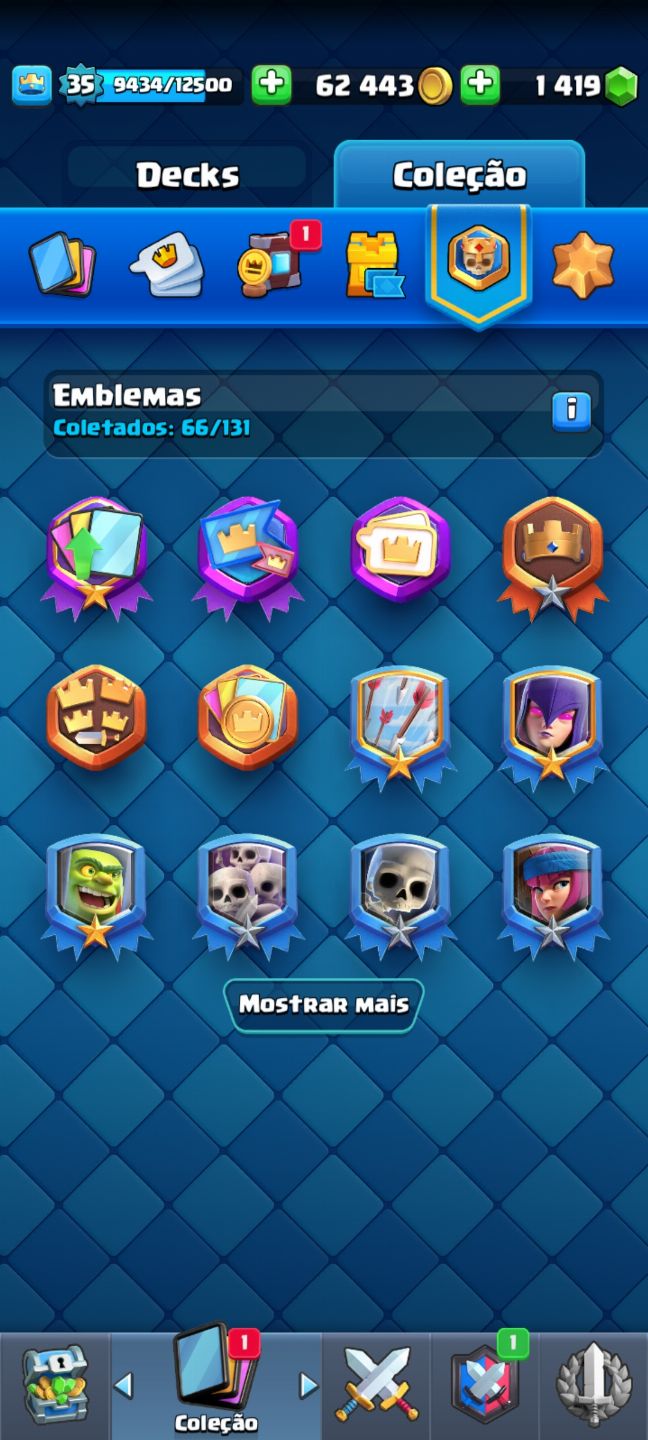 Conta clash royale arena 20