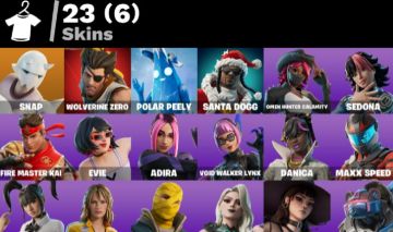 CONTA FORTNITE 23 SKINS WOLVERINE ZERO