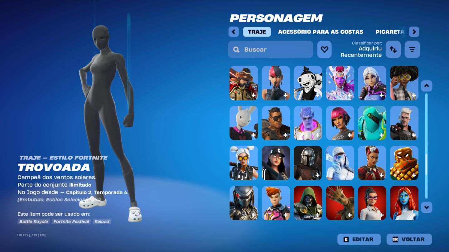 CONTA OG RARA FORTNITE COM STW FOUNDER ( FARM DE VBUCKS INF) E 150 SKINS TRYHARD