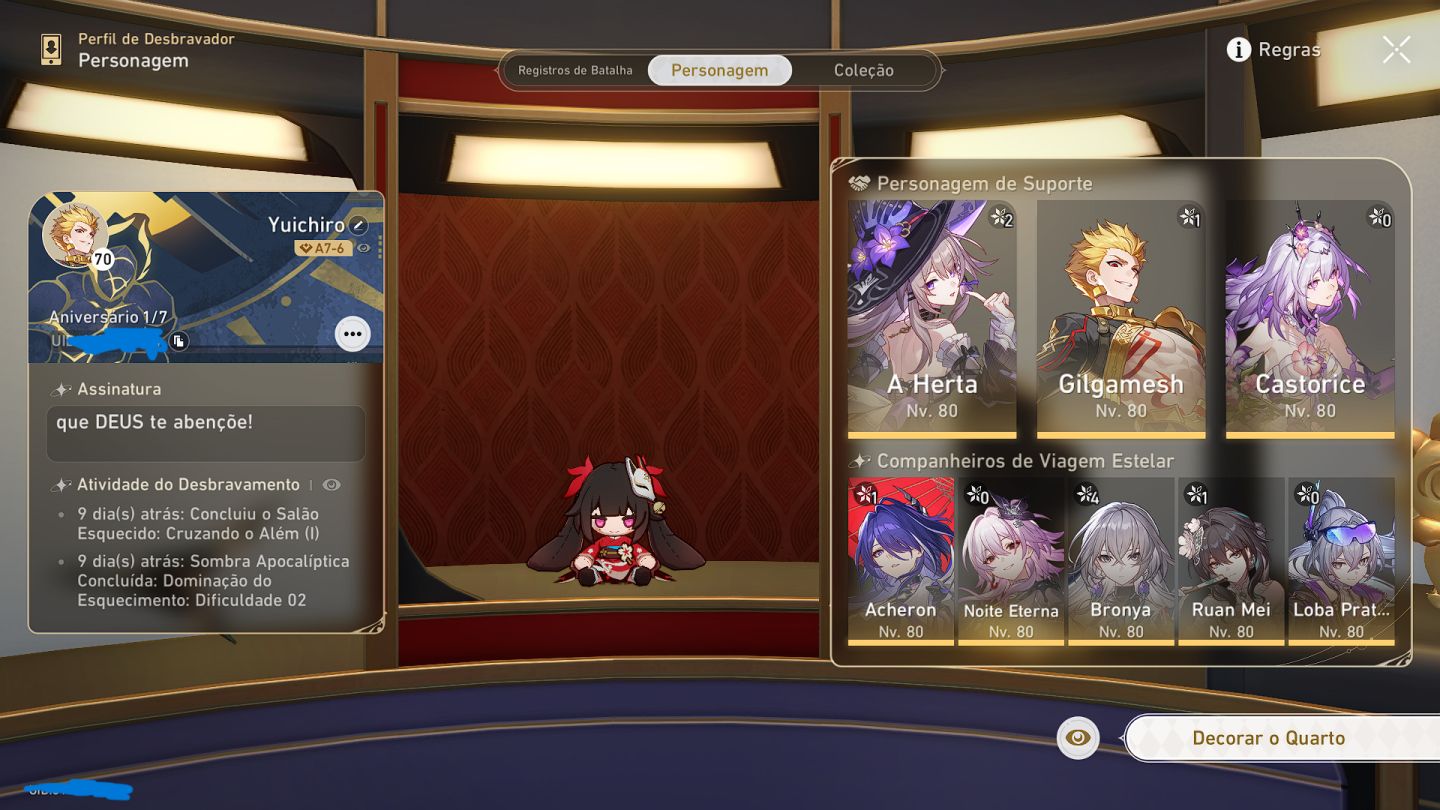 CONTA HONKAI AR 70 30 T5 HERTA E2 GILGAMESH E1 BORNYA E4 RUAN MEI E1 ACHERON E1+