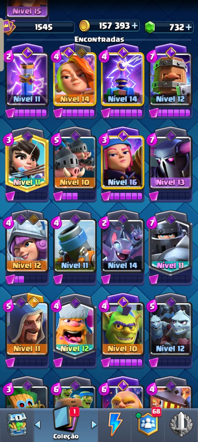 Conta Clash Royale com 9 anos e 11k de troféus