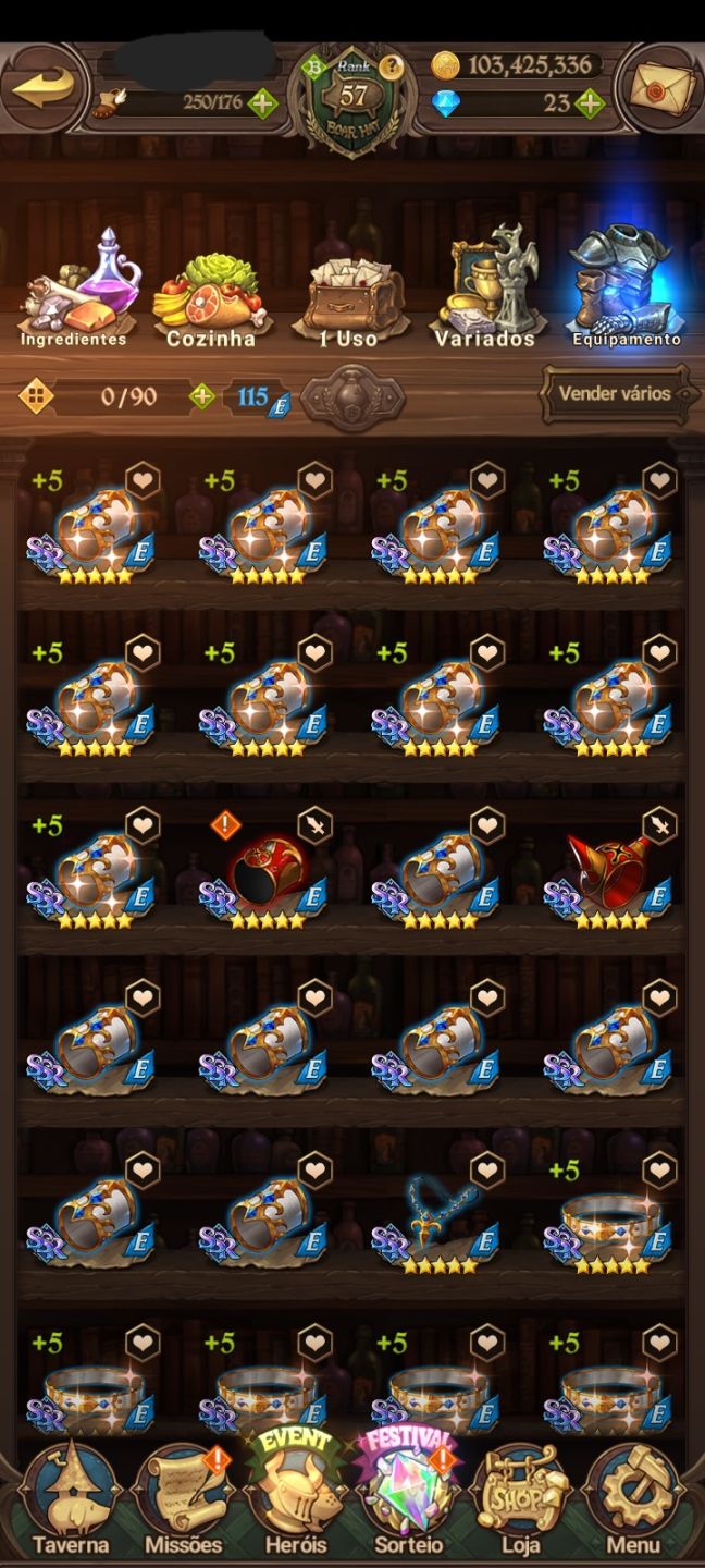 Conta de 7ds com time meta pvp
