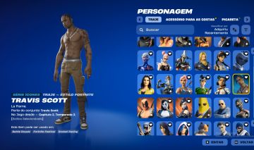 CONTA DE FORTNITE BARATA COM TRAVIS SCOTT E OUTRAS SKINS TRYHARDS FULL ACESSO