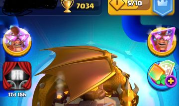 CONTA CLASH ROYALE 7K TROFEU + passe bebe dragão