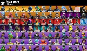CONTA FORTNITE 154 SKINS, 219 PICARETAS RARA