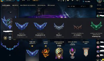 Conta LOL Diamante | 178 Skins | Todos Campeões | Desde 2016