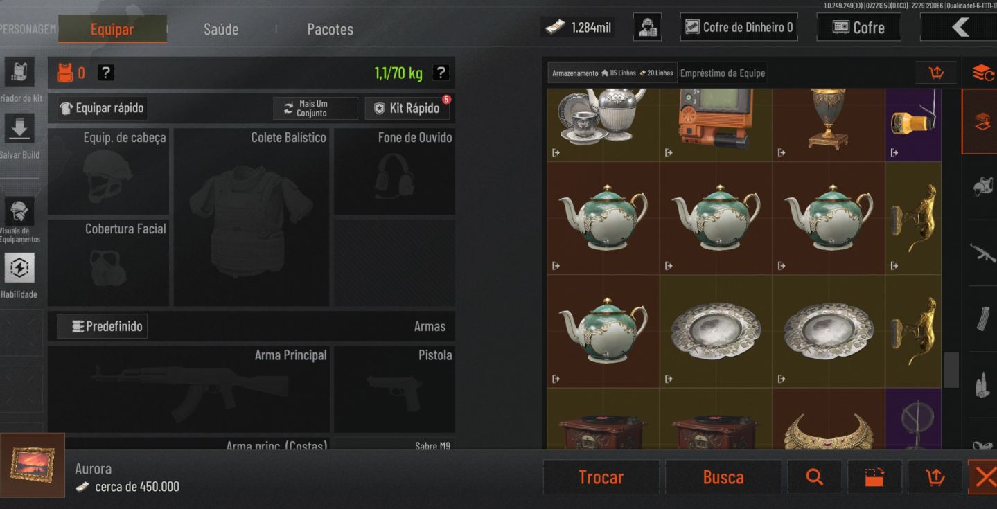 CONTA ARENA BREAKOUT MOBILE COM 40 MILHÕES DE ARMAZEM