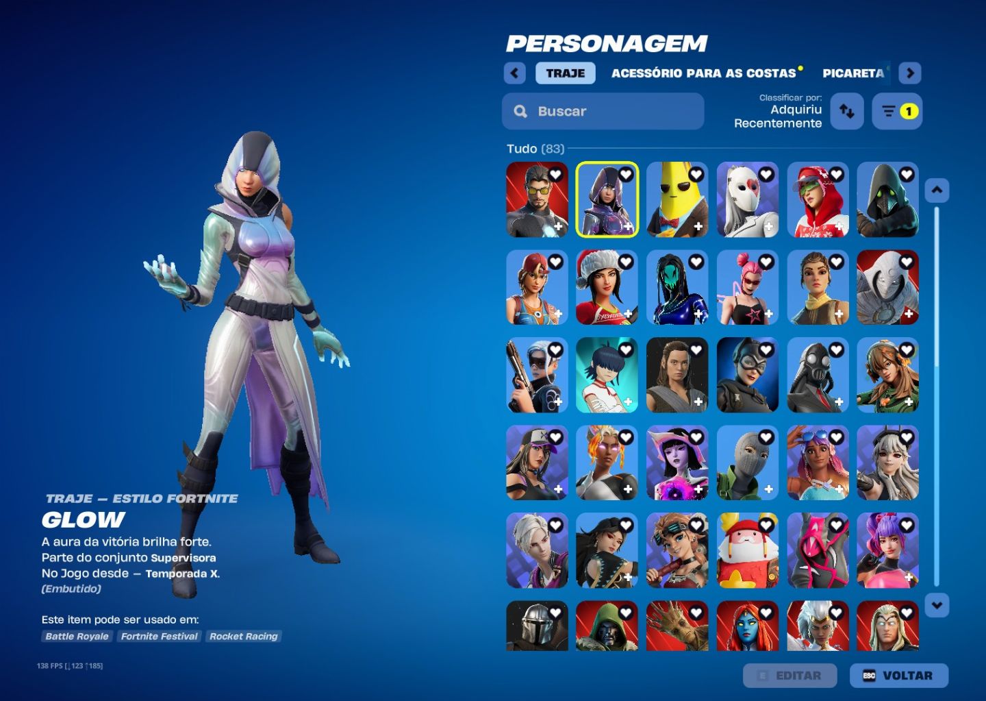 Conta de fortnite rara e de rocret league, mais jogos da épic games.