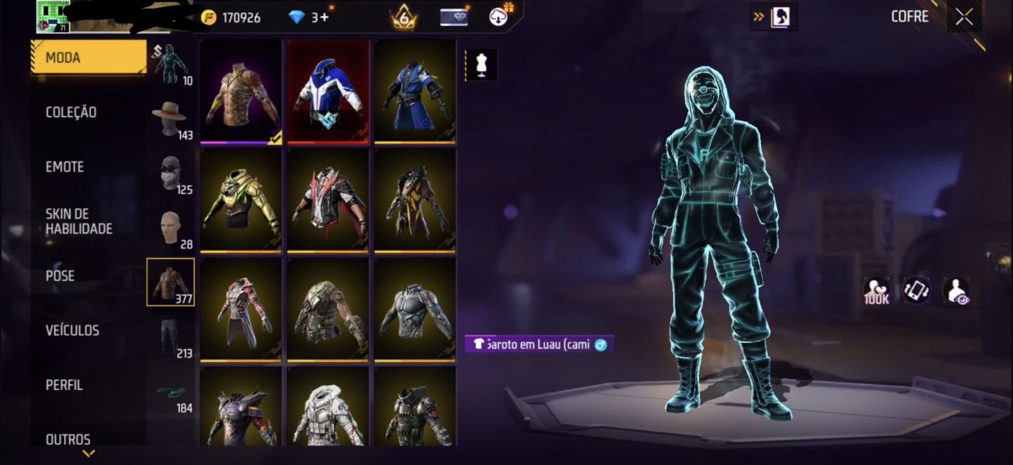 Conta Free Fire(Conta Rara,Completinha)