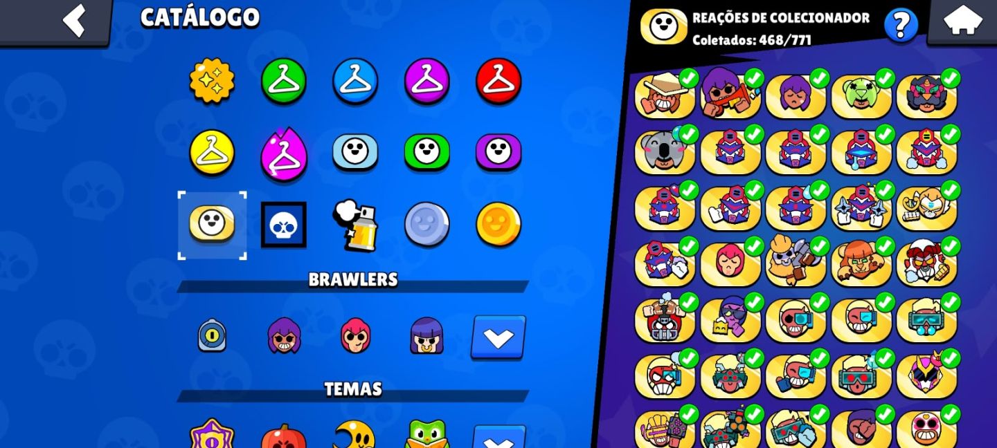 CONTA BRAWL STARS 52K TROFÉUS | 107/107 BRAWLERS (TODOS) | 10 LENDÁRIAS